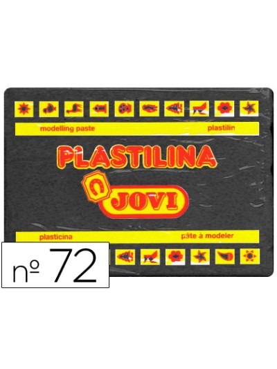 Plastilina jovi 72 negro unidad tamaño grande