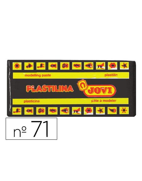 Plastilina jovi 71 negro unidad tamaño mediano