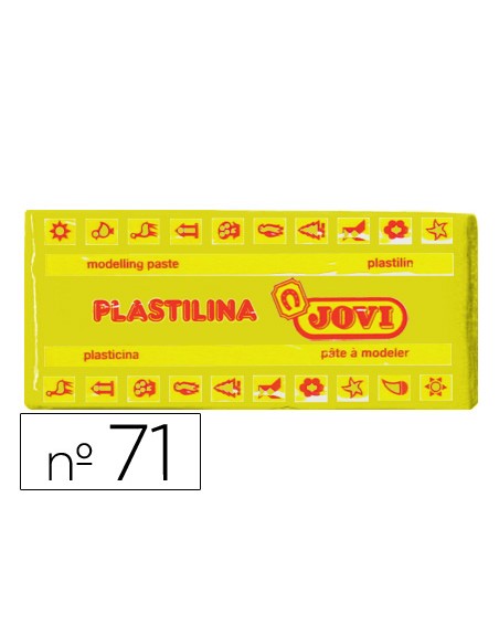 Plastilina jovi 71 amarillo oscuro unidad tamaño mediano