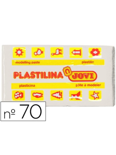 Plastilina jovi 70 blanca unidad tamaño pequeño