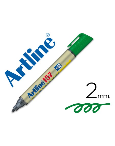 Rotulador artline pizarra ek-157 verde punta redonda 2 mm