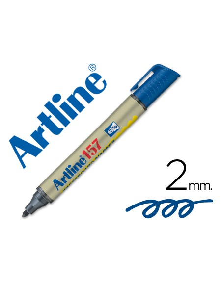 Rotulador artline pizarra ek-157 azul punta redonda 2 mm