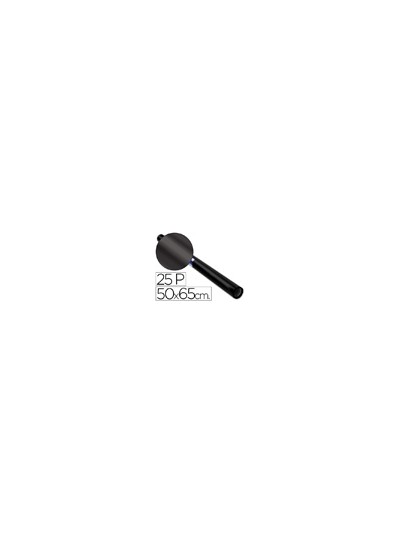Papel charol negro rollo 25 hojas de 50x65 cm