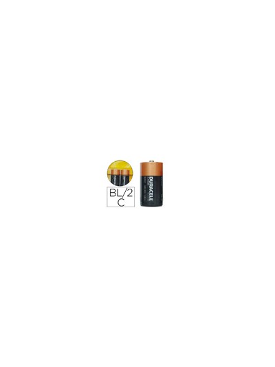 Pila duracell alcalina plus c blister de 2 unidades