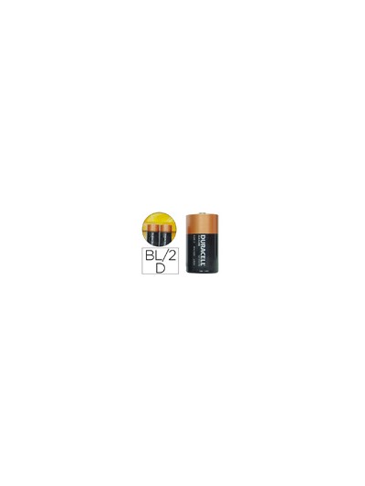 Pila duracell alcalina plus d blister de 2 unidades