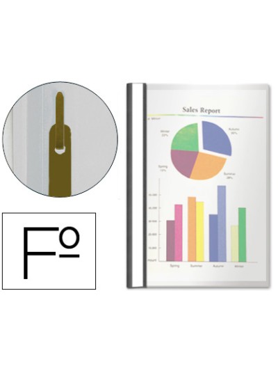 Carpeta dossier fastener plastico esselte folio negra