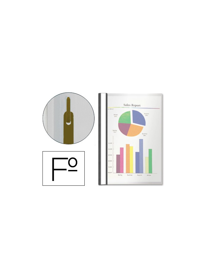 Carpeta dossier fastener plastico esselte folio negra Carpeta dossier fastener plastico esselte folio negra