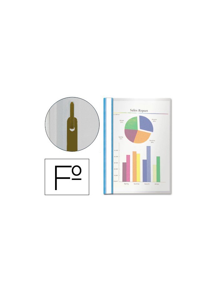 Carpeta dossier fastener plastico esselte folio azul Carpeta dossier fastener plastico esselte folio azul