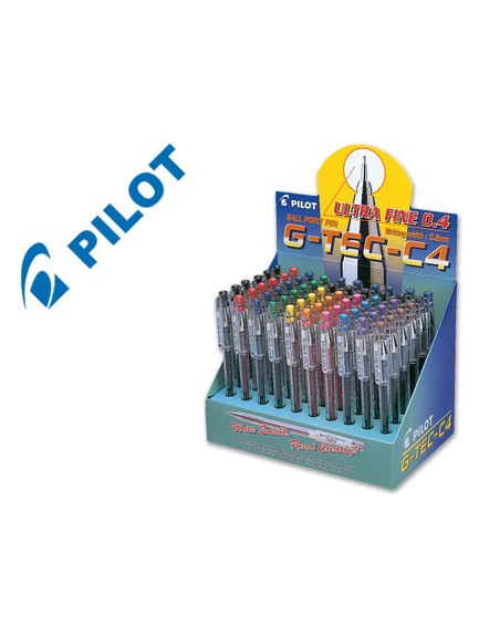 Boligrafo pilot punta aguja g-tec-c4 expositor de 60 unidades