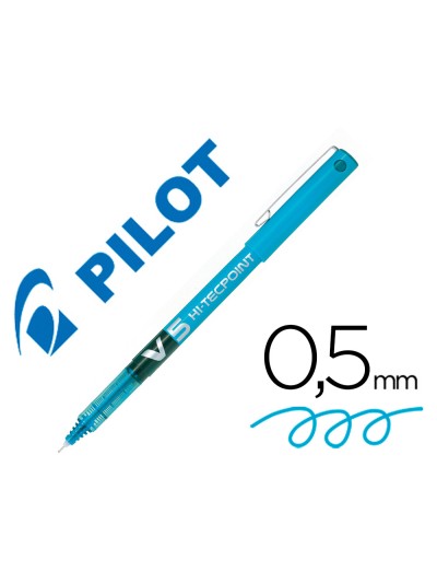 Rotulador pilot punta aguja v-5 azul claro 0.5 mm