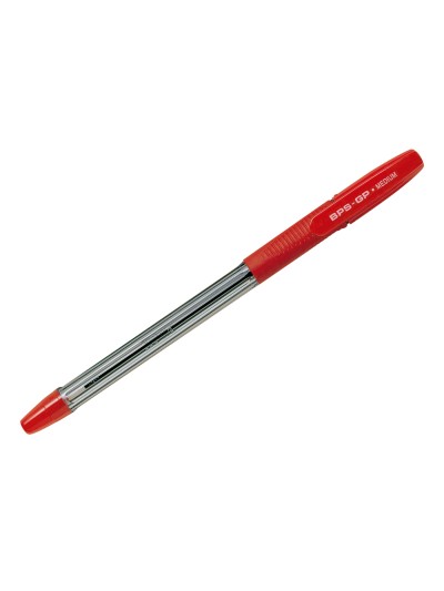 Boligrafo pilot bps-gp rojo sujecion de caucho tinta base de aceite con capuchon