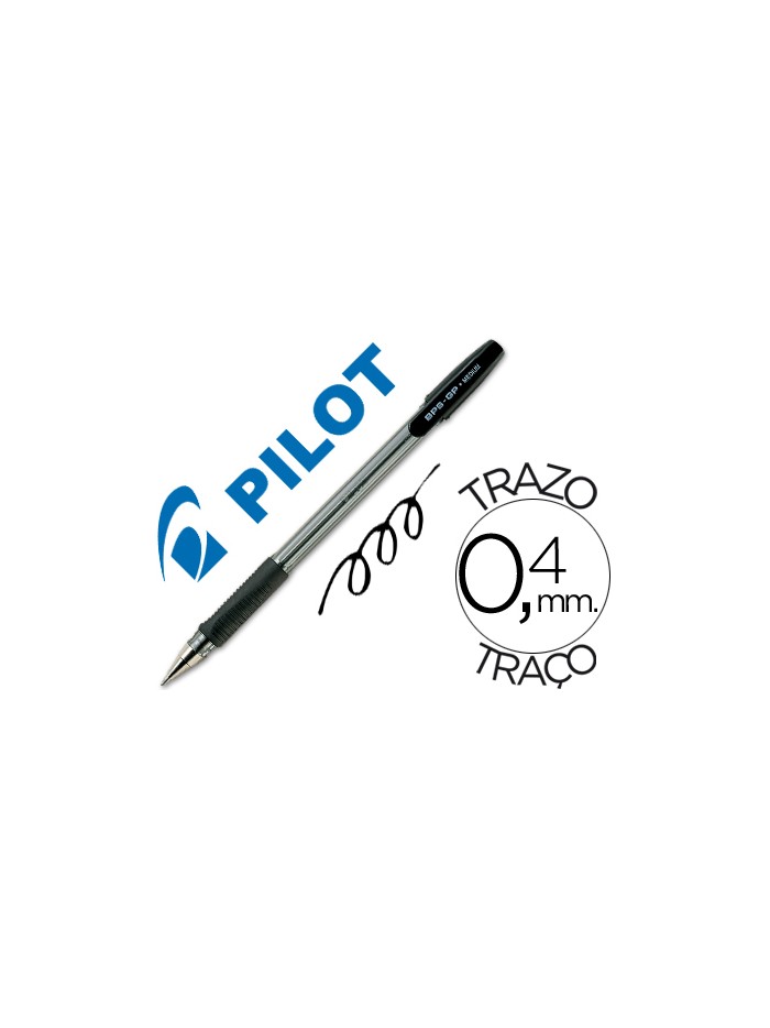 Boligrafo pilot bps-gp negro sujecion de caucho tinta base de aceite con capuchon Boligrafo pilot bps-gp negro sujecion de caucho tinta base de aceite con capuchon