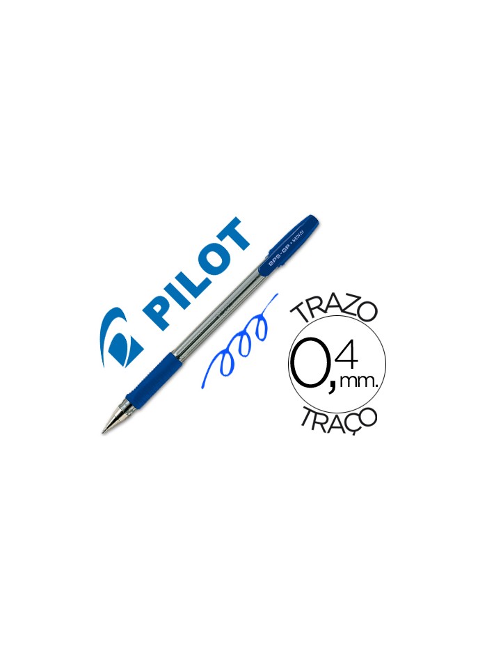 Boligrafo pilot bps-gp azul sujecion de caucho tinta base de aceite con capuchon Boligrafo pilot bps-gp azul sujecion de caucho tinta base de aceite con capuchon