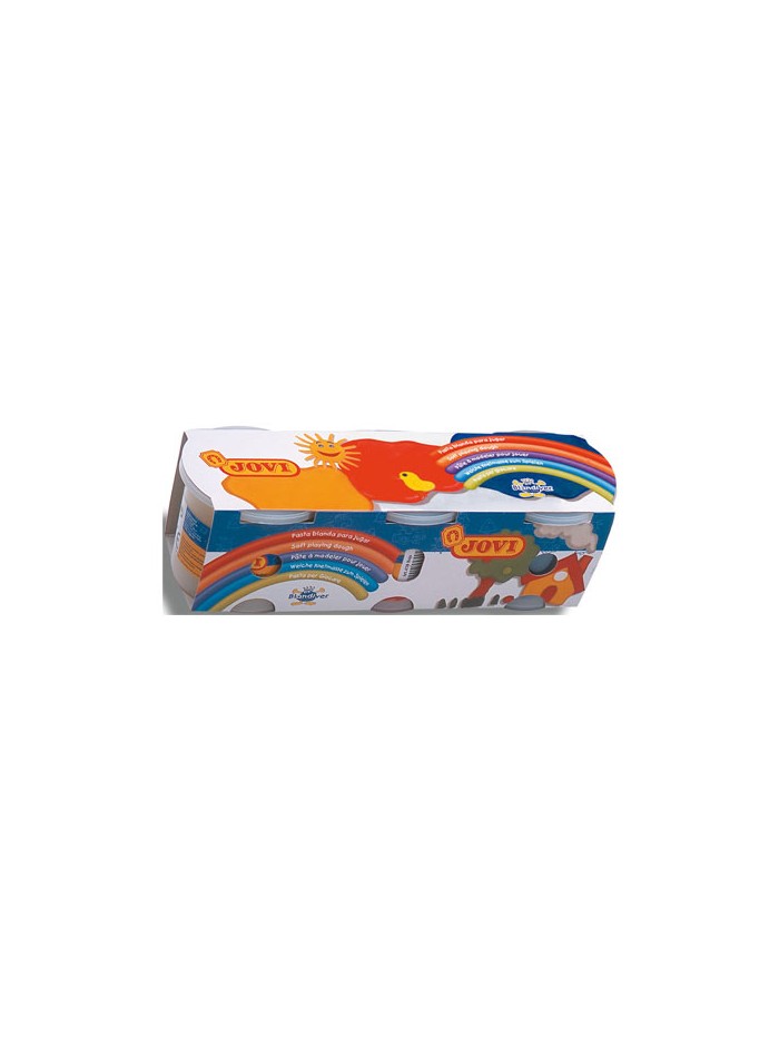 Pasta jovi blandiver caja de 3 botes amarillo/azul/rojo Pasta jovi blandiver caja de 3 botes amarillo/azul/rojo