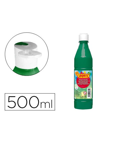 Tempera liquida jovi escolar 500 ml verde oscuro