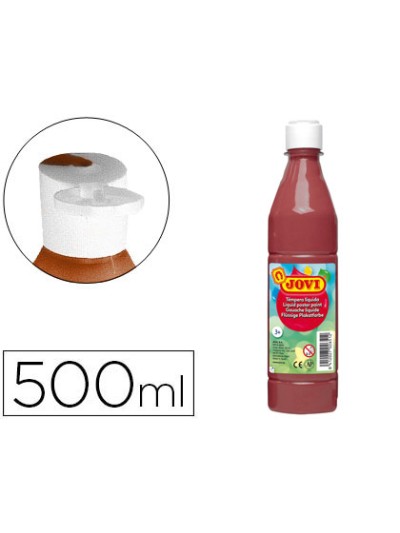 Tempera liquida jovi escolar 500 ml marron