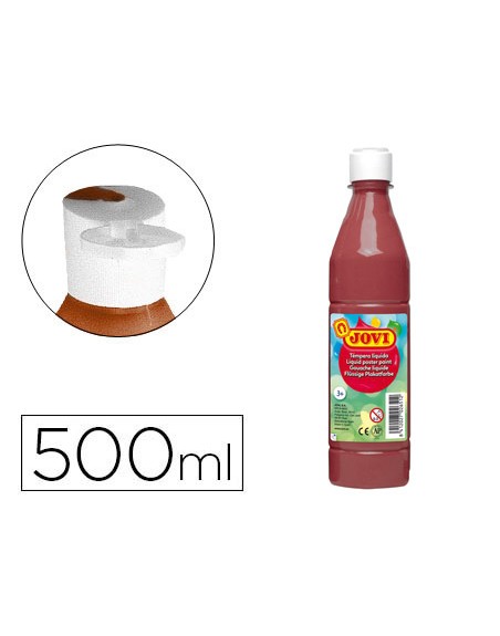 Tempera liquida jovi escolar 500 ml marron
