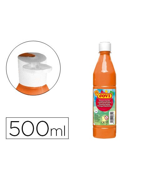 Tempera liquida jovi escolar 500 ml naranja