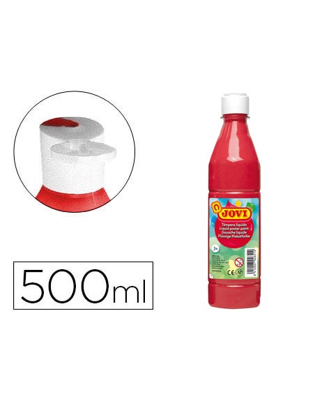 Tempera liquida jovi escolar 500 ml bermellon