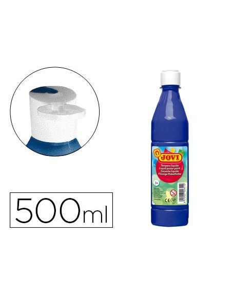 Tempera liquida jovi escolar 500 ml azul ultramar