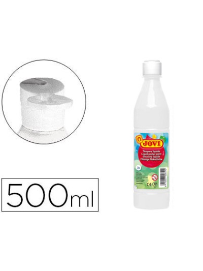 Tempera liquida jovi escolar 500 ml blanco