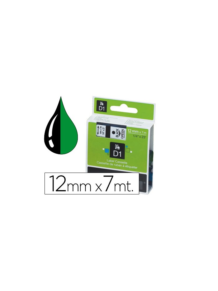 Cinta dymo 1000 negro-verde 12mm x 7mt d1 Cinta dymo 1000 negro-verde 12mm x 7mt d1