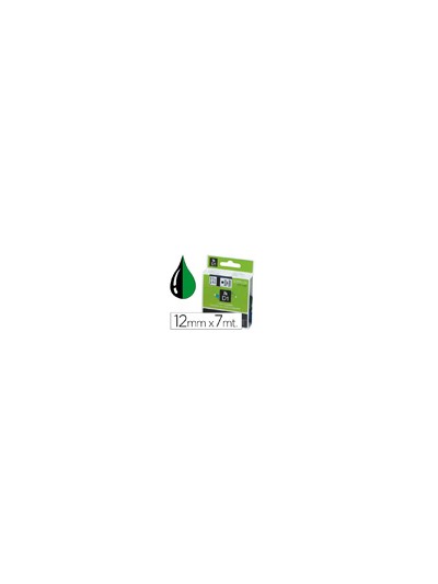 Cinta dymo 1000 negro-verde 12mm x 7mt d1