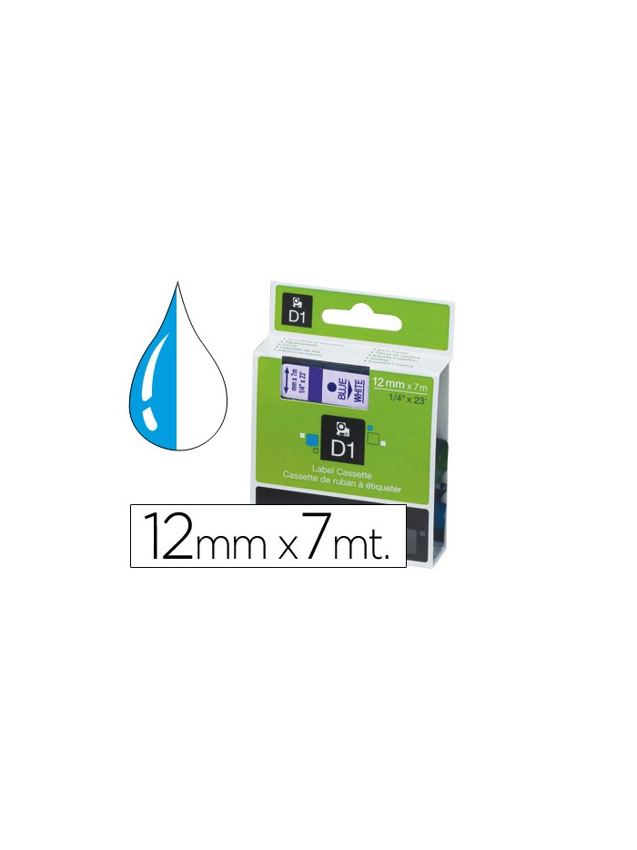 Cinta dymo 1000 azul-blanco 12mm x 7mt d1 Cinta dymo 1000 azul-blanco 12mm x 7mt d1