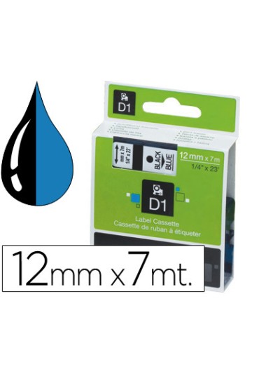 Cinta dymo 1000 negro-azul 12mm x 7mt d1
