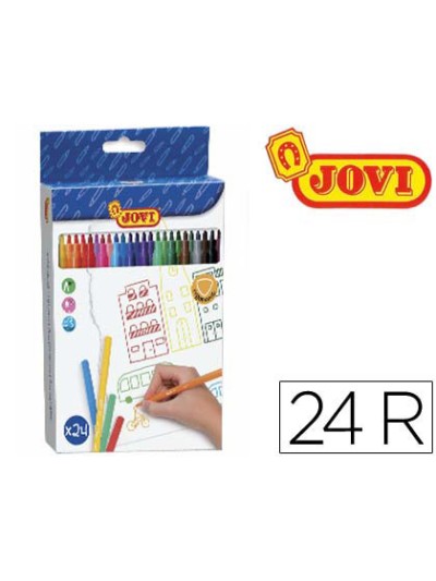 Rotulador jovi slim caja de 24 unidades colores surtidos