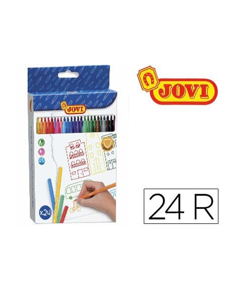 Rotulador jovi slim caja de 24 unidades colores surtidos