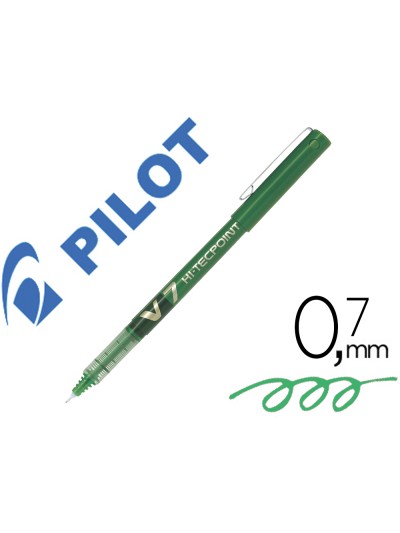 Rotulador pilot punta aguja v-7 verde 0.7 mm