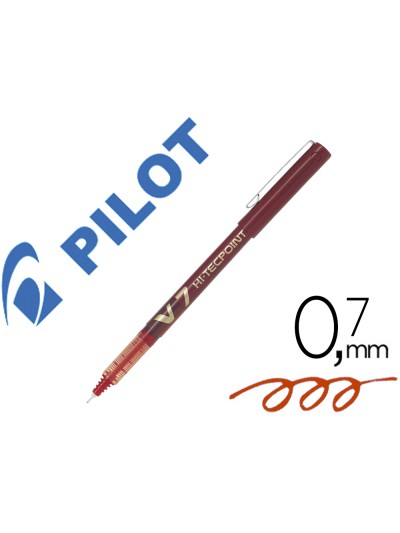 Rotulador pilot punta aguja v-7 rojo 0.7 mm