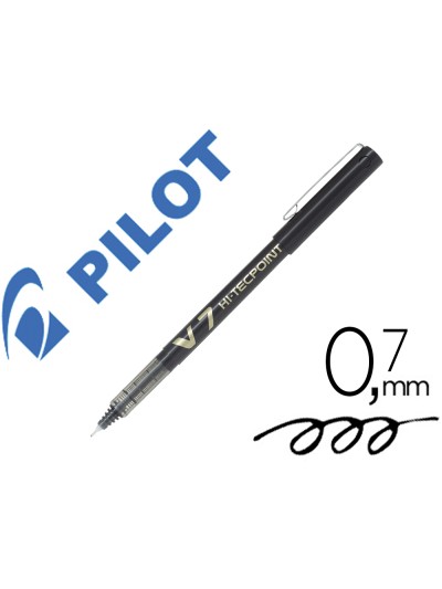 Rotulador pilot punta aguja v-7 negro 0.7 mm