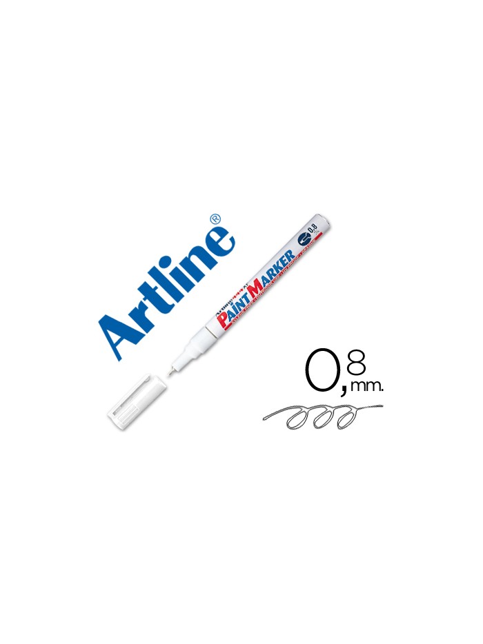 Rotulador artline marcador permanente ek-444 xf blanco punta redonda 0.8 mm metal caucho y plastico Rotulador artline marcador permanente ek-444 xf blanco punta redonda 0.8 mm metal caucho y plastico