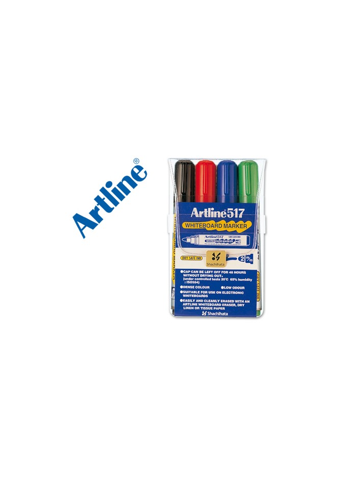 Rotulador artline pizarra ek-517/4 punta redonda 2 mm bolsa de 4 rotuladores Rotulador artline pizarra ek-517/4 punta redonda 2 mm bolsa de 4 rotuladores