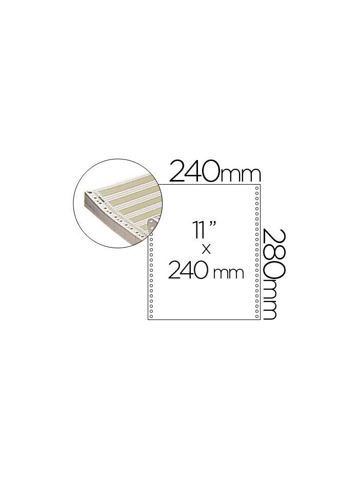 Papel continuo 240x11 pautado caja de 2500 hojas Papel continuo 240x11 pautado caja de 2500 hojas