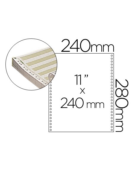 Papel continuo 240x11 pautado caja de 2500 hojas