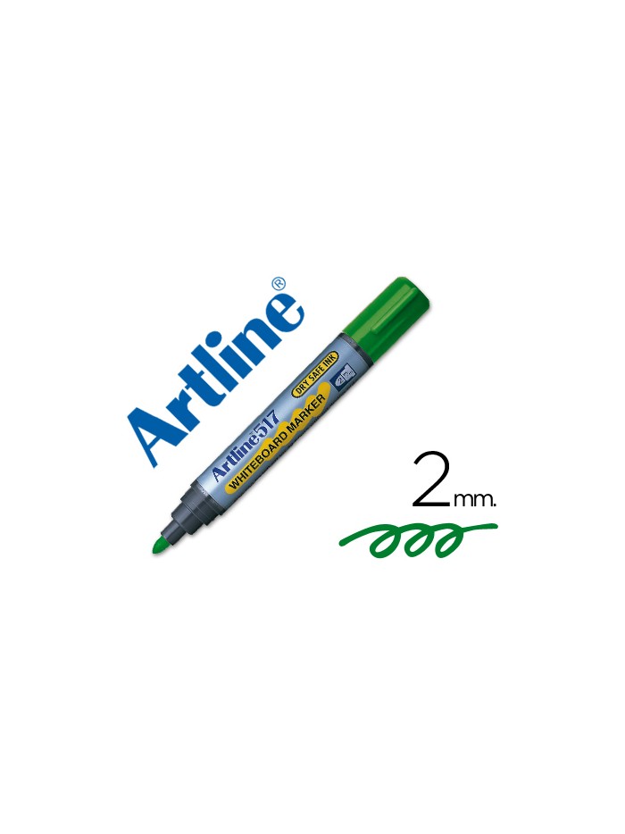 Rotulador artline pizarra ek-517 verde punta redonda 2 mm tinta de bajo olor Rotulador artline pizarra ek-517 verde punta redonda 2 mm tinta de bajo olor