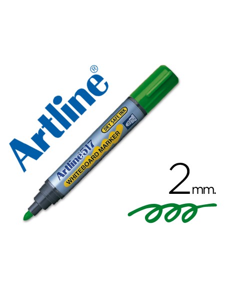 Rotulador artline pizarra ek-517 verde punta redonda 2 mm tinta de bajo olor