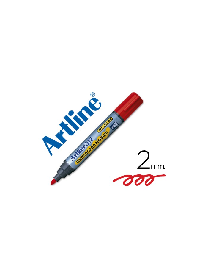 Rotulador artline pizarra ek-517 rojo punta redonda 2 mm tinta de bajo olor Rotulador artline pizarra ek-517 rojo punta redonda 2 mm tinta de bajo olor