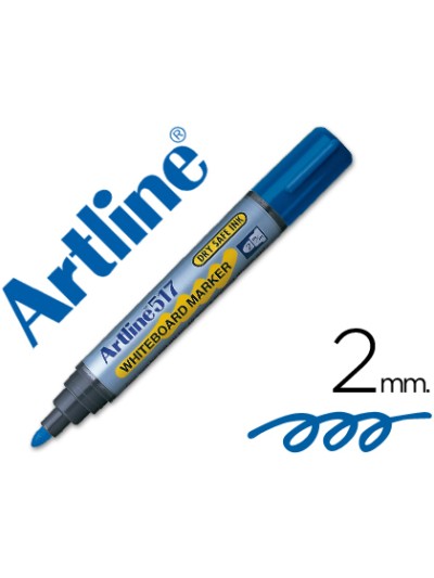 Rotulador artline pizarra ek-517 azul punta redonda 2 mm tinta de bajo olor