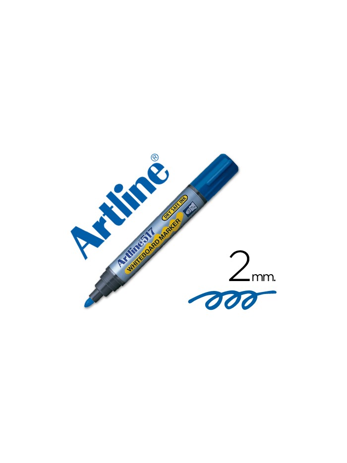 Rotulador artline pizarra ek-517 azul punta redonda 2 mm tinta de bajo olor Rotulador artline pizarra ek-517 azul punta redonda 2 mm tinta de bajo olor
