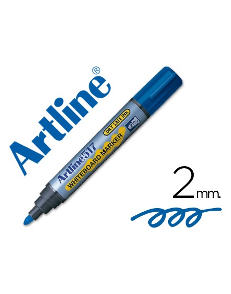 Rotulador artline pizarra ek-517 azul punta redonda 2 mm tinta de bajo olor