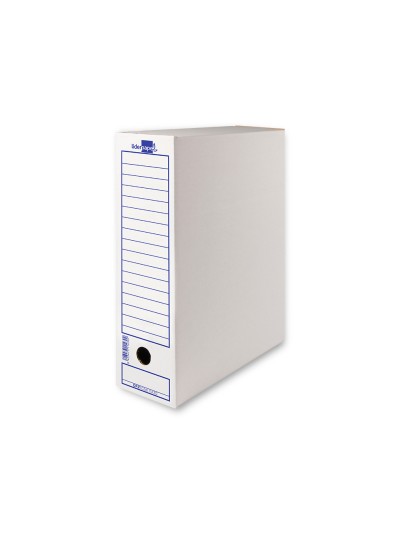 Caja archivo definitivo liderpapel 106 listados de ordenador carton reciclado 325g/m2 blanco 430x116x316 mm