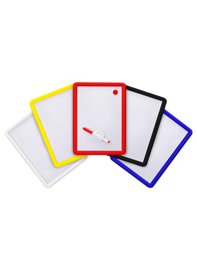 Pizarra blanca magnetica 25x35 cm con rotulador y borrador