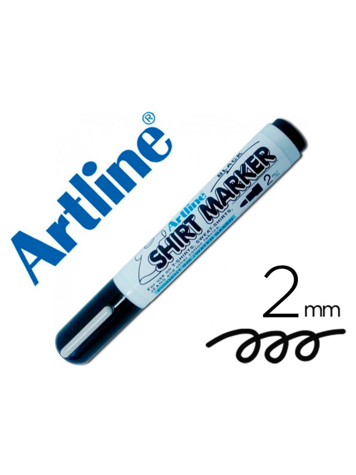 Rotulador artline camiseta ekt-2 negro punta redonda 2 mm para uso en camisetas Rotulador artline camiseta ekt-2 negro punta redonda 2 mm para uso en camisetas
