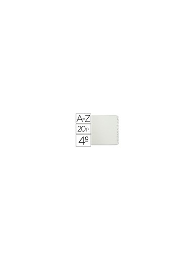 Separador alfabetico multifin 3003 plastico cuarto apaisado