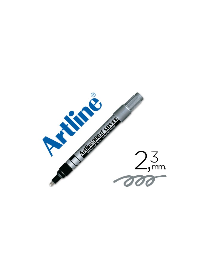 Rotulador artline marcador permanente tinta metalica ek-900 plata punta redonda 2.3 mm Rotulador artline marcador permanente tinta metalica ek-900 plata punta redonda 2.3 mm