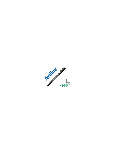 Rotulador artline retroproyeccion punta fibra permanente ek-854 verde -punta redonda 1 mm